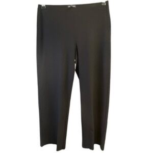 Eileen Fisher‎ Pants Women Women SP Black Straight Leg Crepe Stretch Pull On